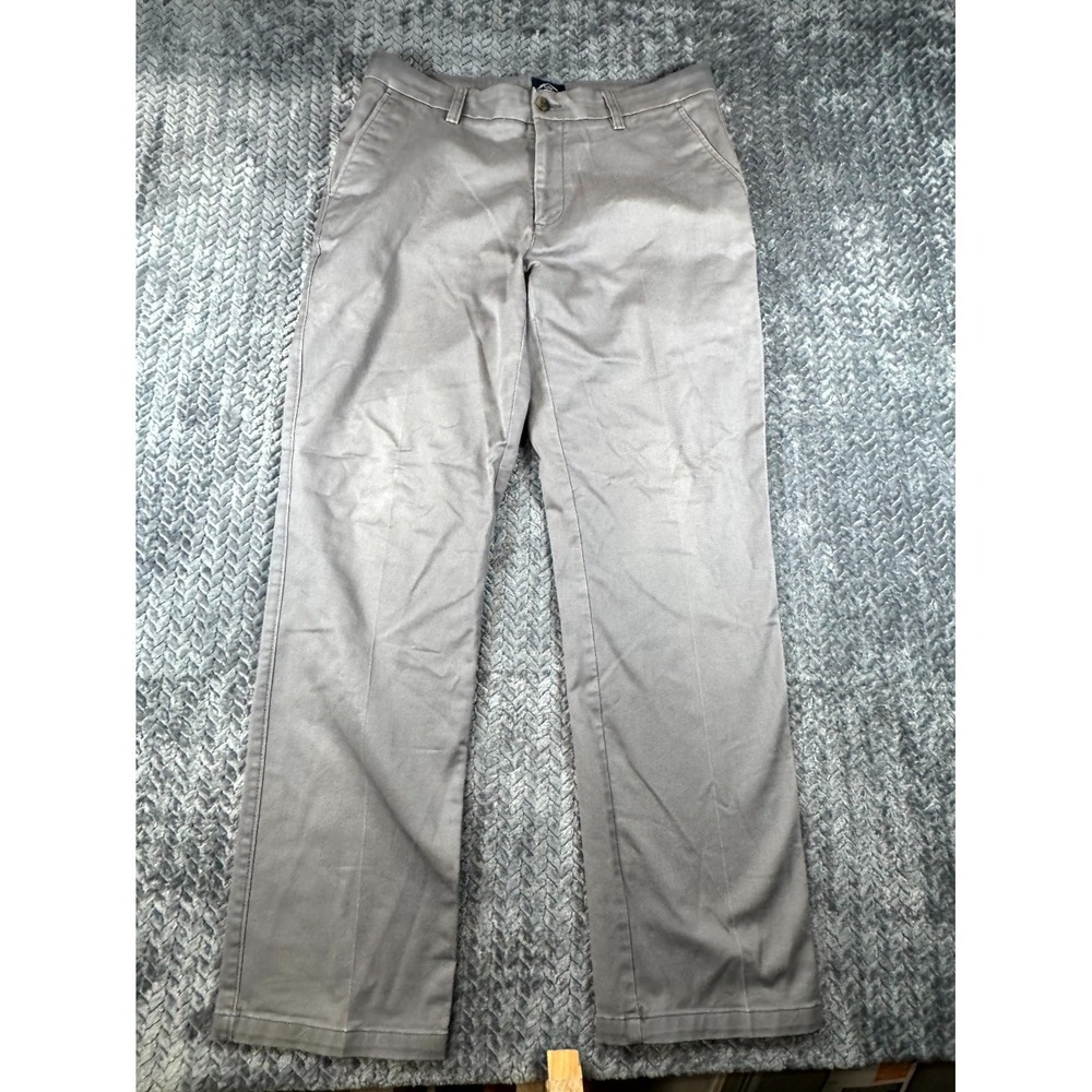 St. John's Bay Chino Pants Mens 34x32 Gray Cotton Classic Fit Resort Wear Tennis